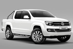Volkswagen Amarok Highline 2.0 BiTDi 180 PS 4MOTION Permanent Auto BMT in Candy White with Sat Nav, Visibility Pack, 19 Inch Cantera Alloys, Leather Multi-Function Steering Wheel & Front Fog Lights