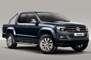 Volkswagen Amarok Highline 2.0 BiTDi 180 PS 4MOTION Permanent Auto BMT in Starlight Blue with Nappa Leather, Sat Nav, Tow Bar, Load Compartment Coating, Visibility Pack, Leather Multi-Function Steering Wheel & Front Fog Lights